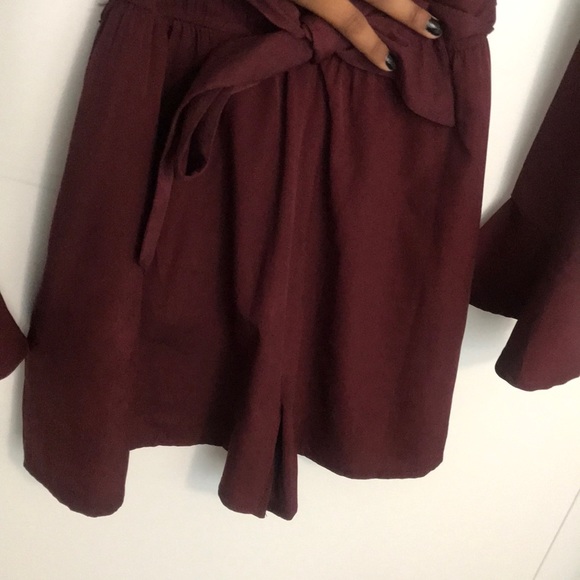 Burgundy colored romper/ jumpsuit - Picture 3 of 4